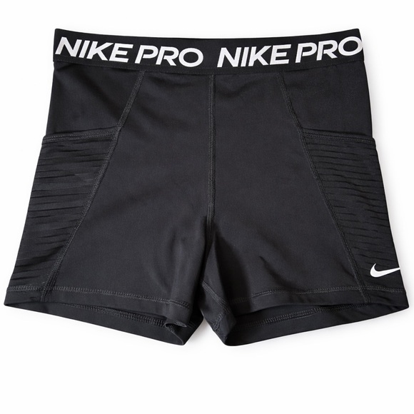 Nike Pro Dri-FIT Training Shorts w/ Side Pockets Black Medium - Picture 1 of 10